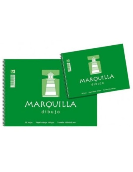 Paq 10 bloc dibujo espiral 95g fº 20h liso marquilla